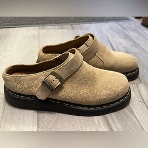 Dr. Martens Tan Suede Slip-Ons